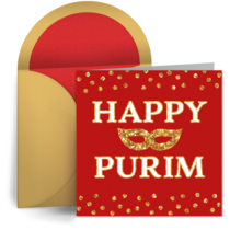 Golden Purim Mask card image