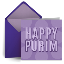 Purple Purim card image