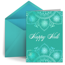 Ornate Holi Wishes card image