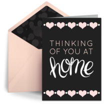 Thinking of You at Home Hearts card image