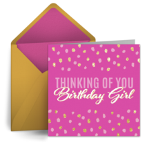Thinking of You Sparkle Birthday card image