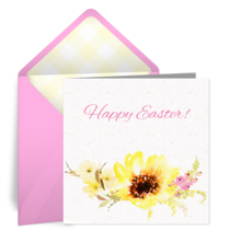 Cheerful Easter Flowers card image