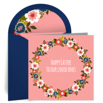 Easter Flower Wreath card image