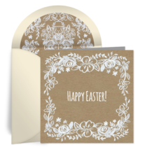 Rustic Floral Easter card image