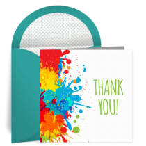 Paint Spots Thank You card image