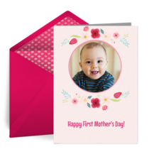 First Mother's Day Photo card image