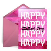 HAPPY HAPPY Mother's Day card image