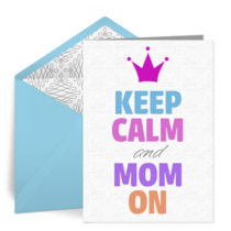 Keep Calm and Mom On card image