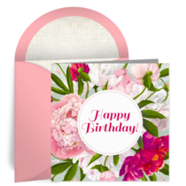 Birthday Floral card image