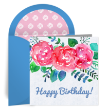 Summer Birthday Bouquet card image