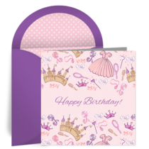 Princess Birthday card image