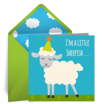 Sheepish card image