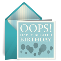 Birthday Oops card image