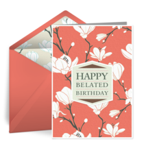Belated Flowers card image