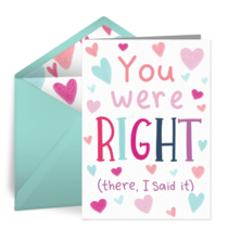 You Were Right Mom card image