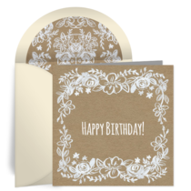 Rustic Floral Birthday card image