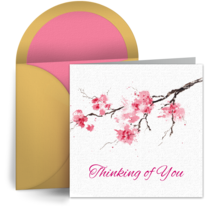 Sympathy Cherry Blossoms card image