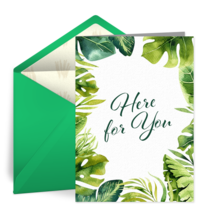 Here For You Greenery card image