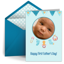 First Father's Day Photo card image