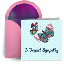 Sympathy Butterfly card image