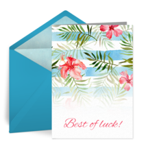 Good Luck Flowers card image