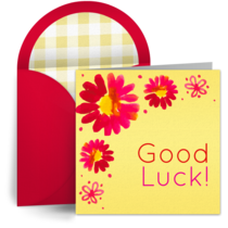 Good Luck Daisies card image