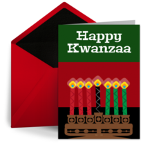 Candles for Kwanzaa card image