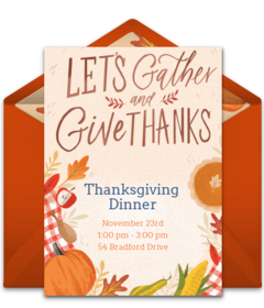 Free Thanksgiving Online Invitations Punchbowl