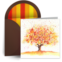 Fall Equinox Tree card image