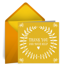 Thank You Golden Branches card image