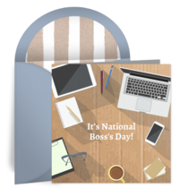 Boss's Day Desk card image
