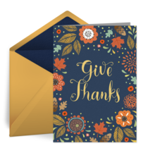 Handlettered Thanksgiving card image