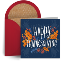 Rustic Happy Thanksgiving card image