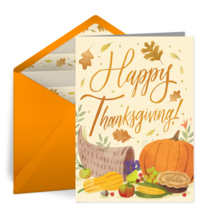 Thanksgiving Floral card image