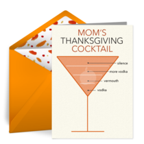 Mom's Thanksgiving Cocktail card image