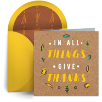 In All Things, Give Thanks card image