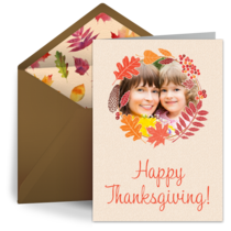 Rustic Thanksgiving Photo card image