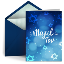 Whimsical Mazel Tov card image