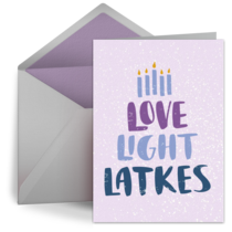Love Light Latkes card image