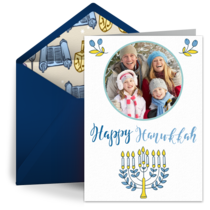 Hanukkah Celebration Photo card image