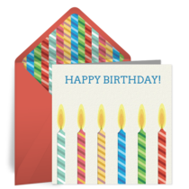Birthday Candle for Him card image