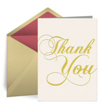 Thank You Calligraphy card image