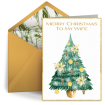 Merry Christmas To My Wife card image