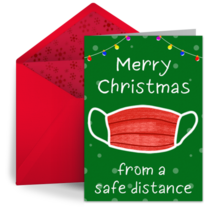 Safe Distance Merry Christmas card image