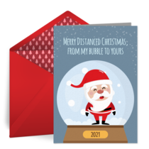 Snow Globe Santa card image
