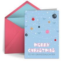 Merry Christmas to my Granddaughter card image