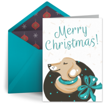 Merry Christmas Pup card image