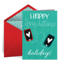 Long Distance Thank You card image