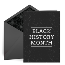 Black History Month Chalkboard card image