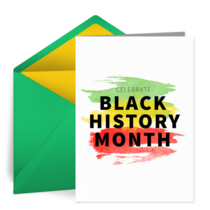 Watercolor Black History Month card image
